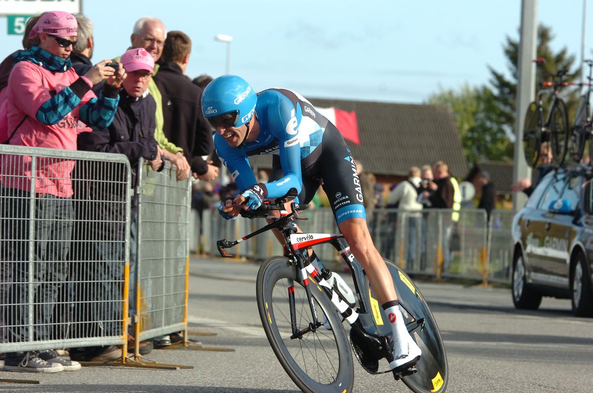 Ryder Hesjedal on the opening day of his Giro-winning year in 2012