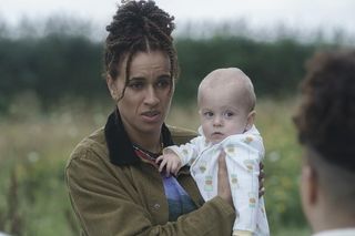 TV tonight Natasha finds herself landed with a baby.