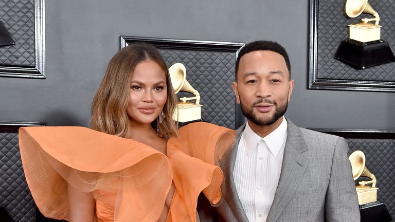 los angeles, california january 26 chrissy teigen and john legend attend the 62nd annual grammy awards at staples center on january 26, 2020 in los angeles, california photo by axellebauer griffinfilmmagic