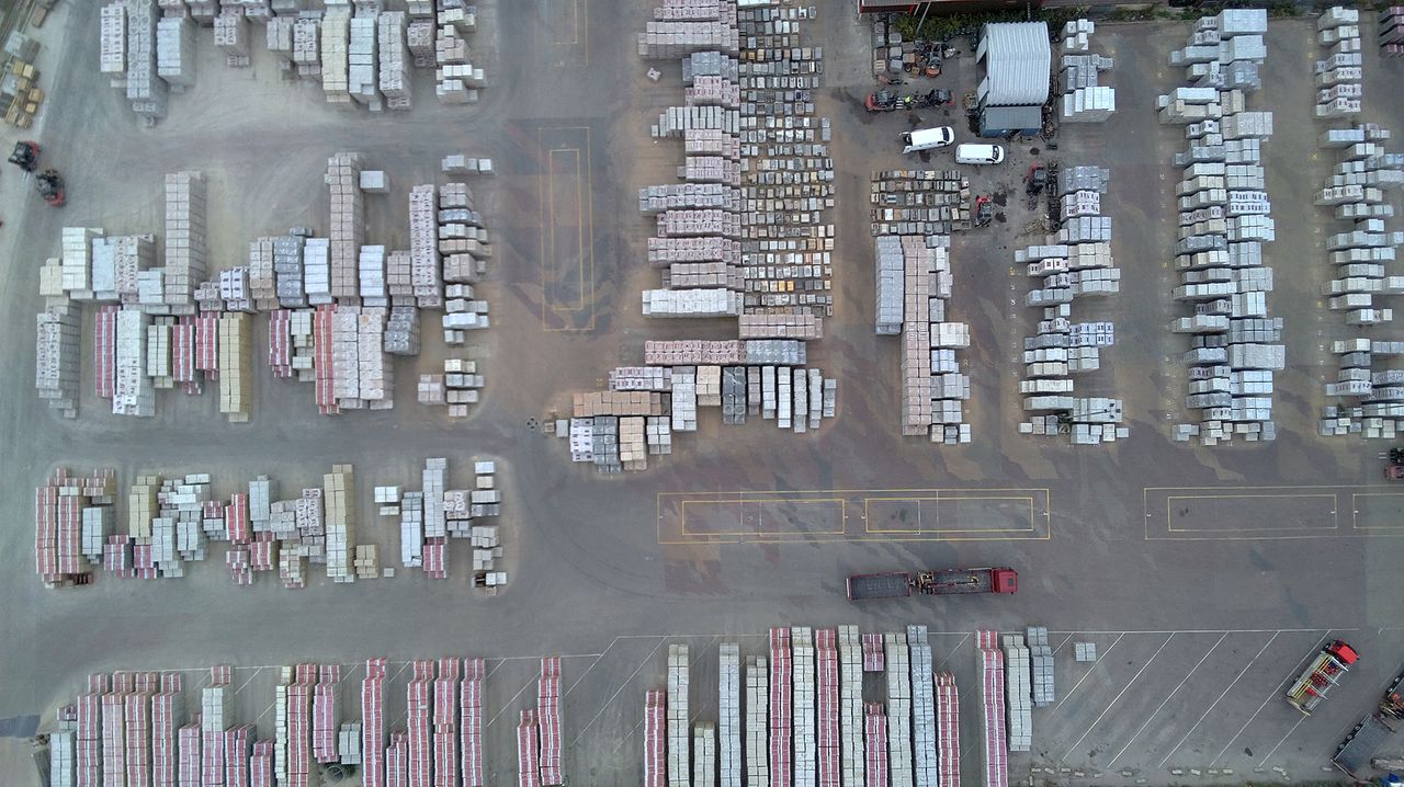 Photo of an industrial site taken with a Bwine F7GIM drone