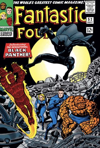 Blank Panther's debut in 1966's Fantastic Four #52