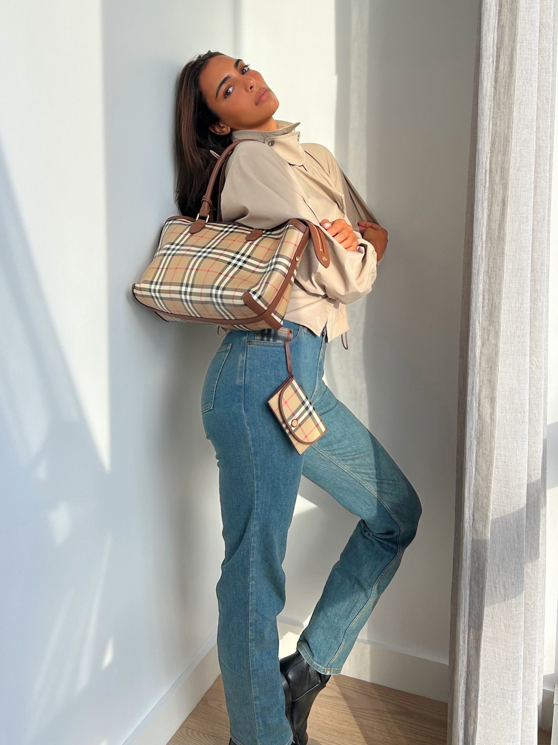 An image of a woman wearing best fitted fall jacket 2026