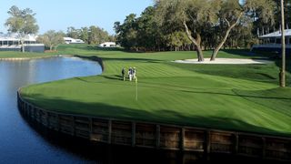 The 16th hole at TPC Sawgrass