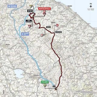 2014 Giro d'Italia map for stage 8