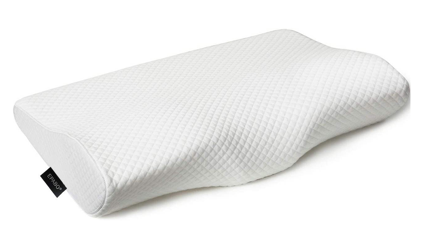 Best pillow: the EPABO Contoured Memory Foam Pillow in all white