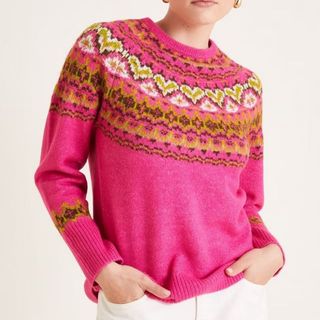 Pink Fairisle knitted jumper from John Lewis