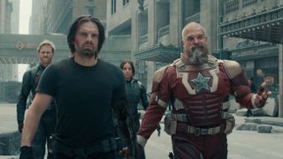 Wyatt Russell, Sebastian Stan, Hannah John-Kamer and David Harbour in Thunderbolts