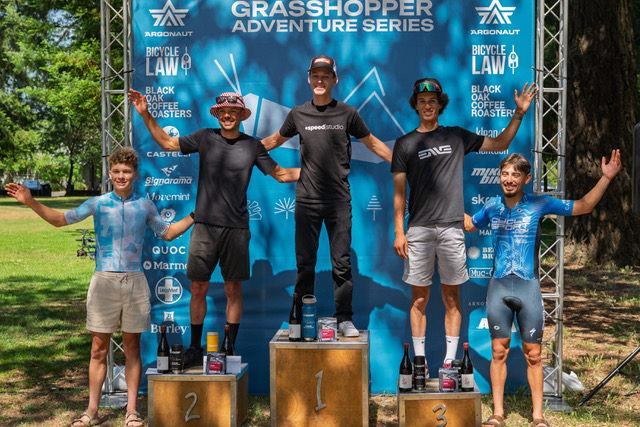 Top five elite men at 2026 Ukiah Mendo Gravel Epic