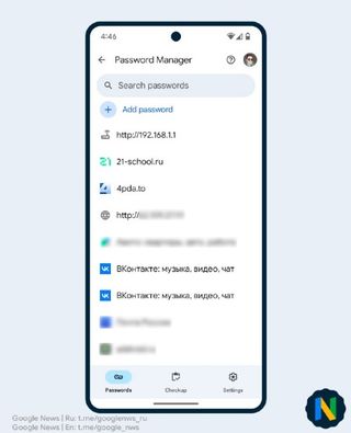 A brief look at the Google Password Manager redesign on Android.