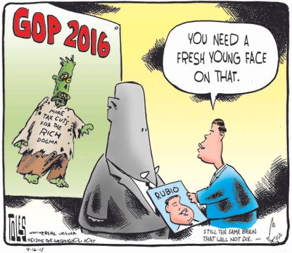 
Political cartoon U.S. GOP Marco Rubio 2016