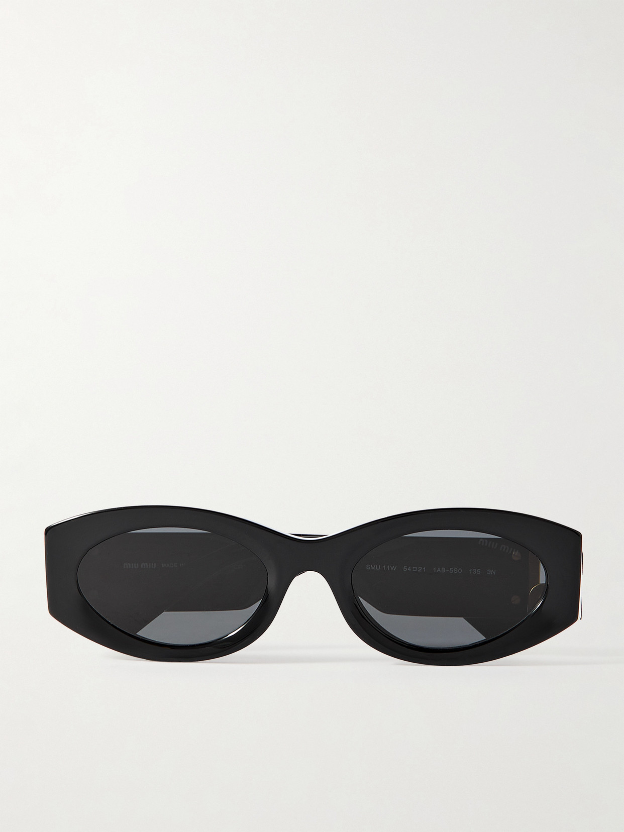 Glimpse Oval-Frame Acetate Sunglasses