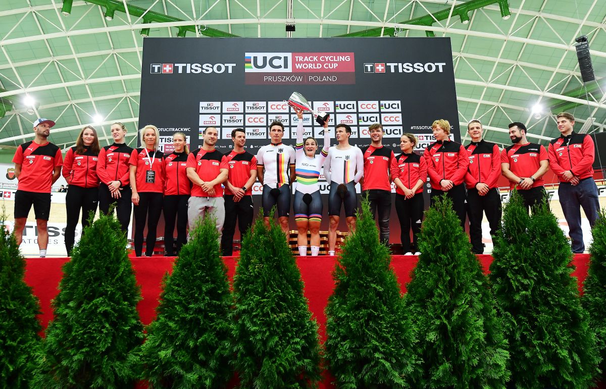 The winners on the final podium