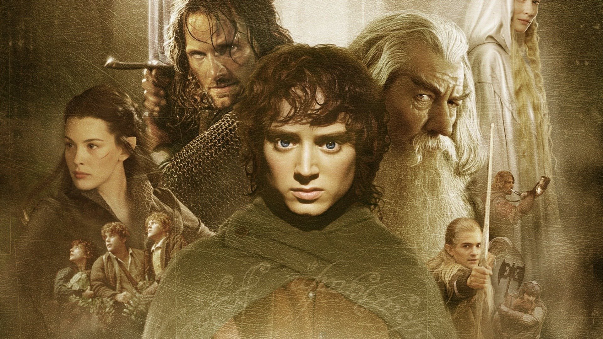The poster for Lord of the Rings: Fellowship of the Ring