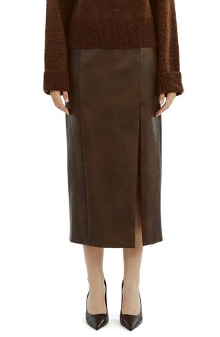 Dante Faux Leather Midi Skirt