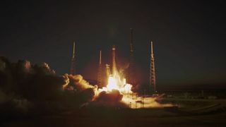 A SpaceX Falcon 9 v1.1 rocket launches the SES-8 commercial communications satellite into orbit from Cape Canaveral Air Force Station in Florida on Dec. 3, 2013.