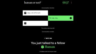 Human or Not detecting a human