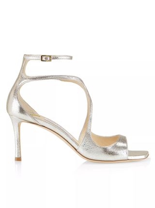 Jimmy Choo, Azia 75MM Glitter Leather Sandals