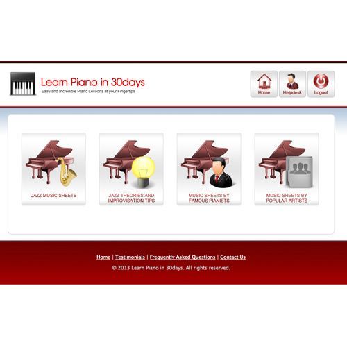 LearnPianoin30Days.com image: You'll have access to large libraries of sheet music once you become a member.