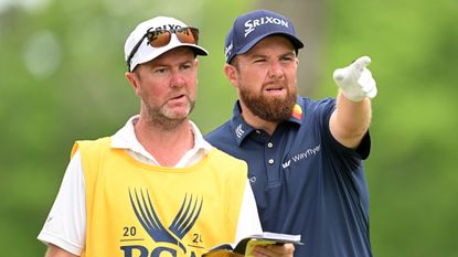 Shane Lowry and caddie Darren Reynolds at the 2024 PGA Championship