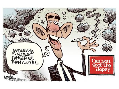 Obama cartoon marijuana