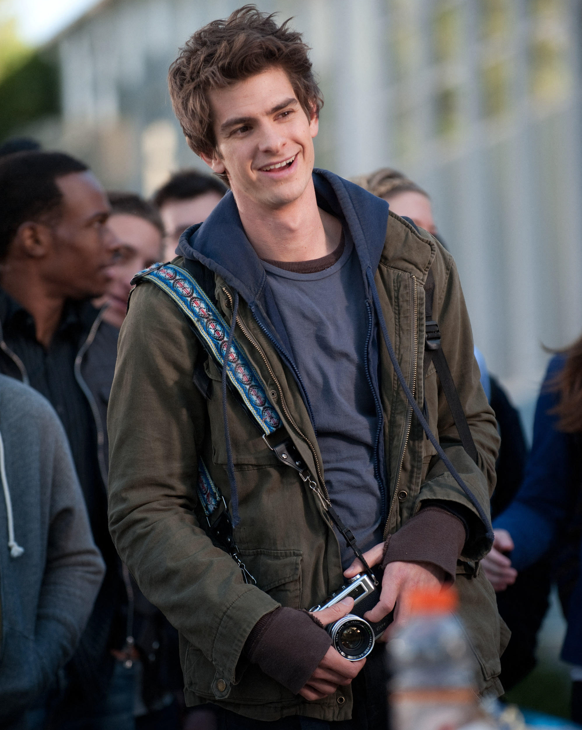 PM6WTE Andrew Garfield stars as Peter Parker with Yashica Electro 35 GSN in Columbia Pictures' The Amazing Spider-Man, 2012