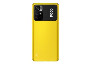 Parte trasera del POCO M4 Pro 5G en color amarillo