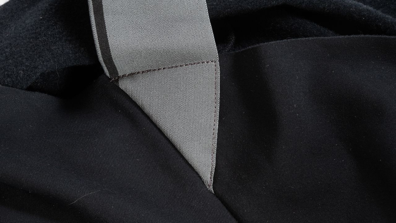 Assos Mille GTS Spring Fall bib shorts c2 detail of rear strap tie in