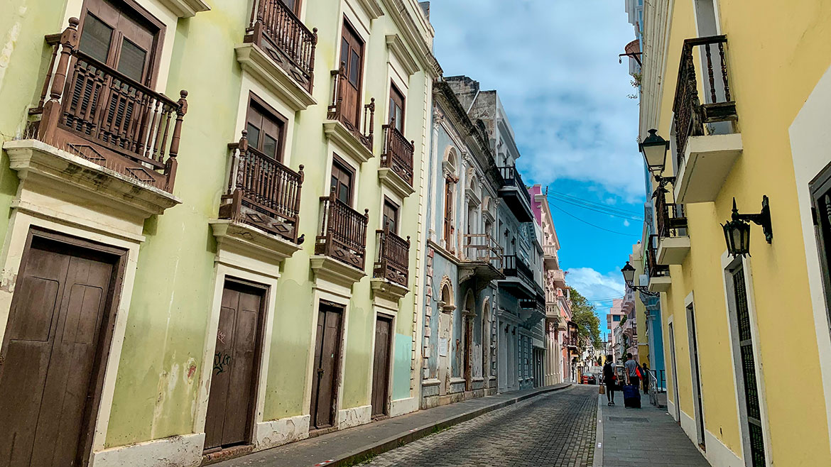 A street in San Juan old town, Puerto Rico