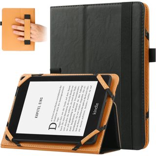 VOVIPO Universal 6-6.8 Inch kindle paperwhite E-reader Protective Case,Folio Cover Compatible With BQ Kobo Kindle Sony Pocketook Tolino 6-6.8inch Ereader-Black