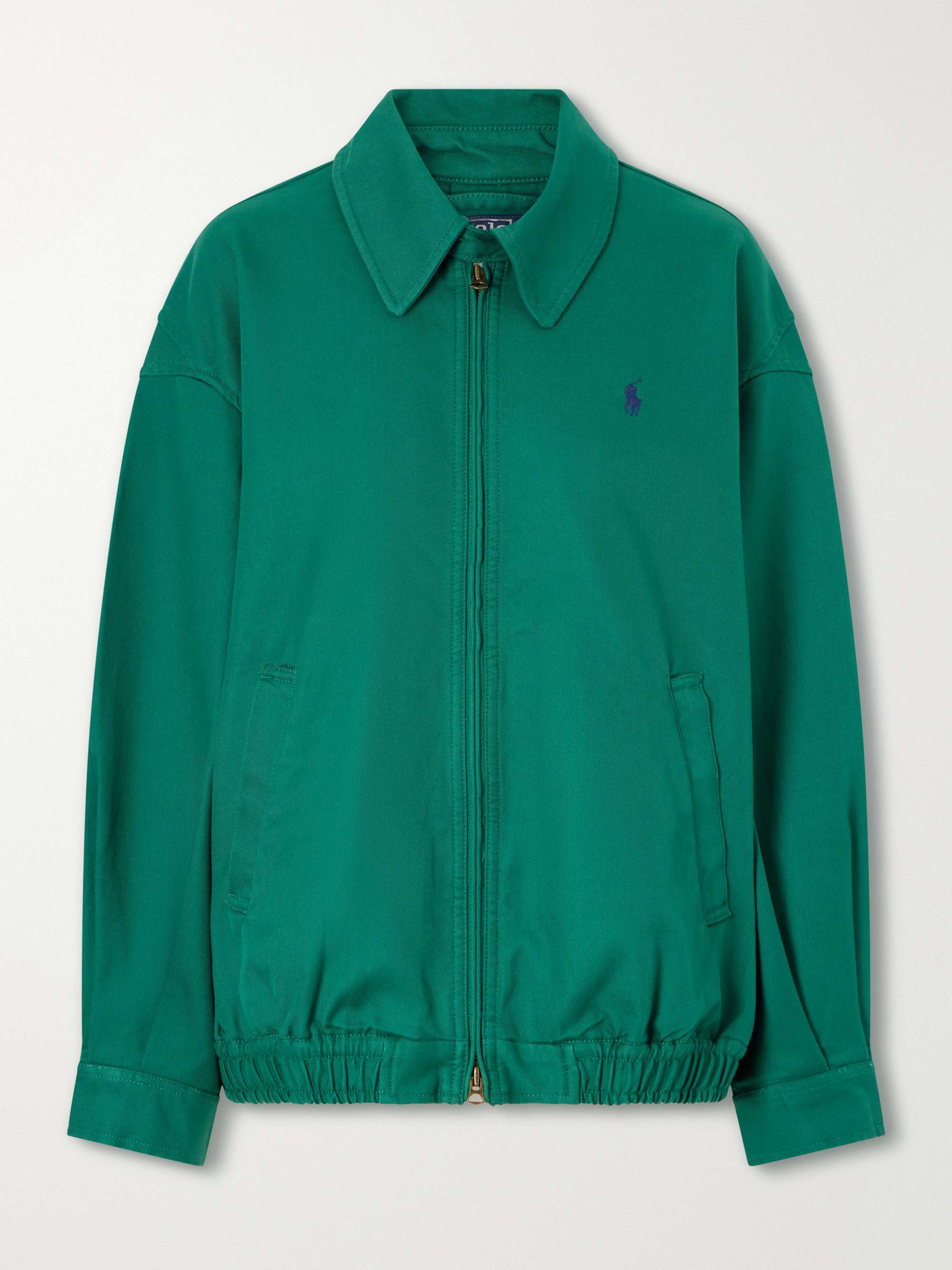 Logo-Embroidered Cotton-Twill Jacket