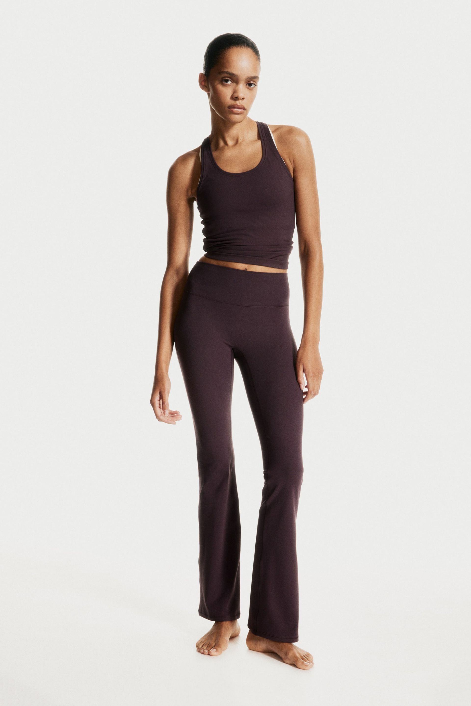 Flared Sports Leggings With Softmove™ - White