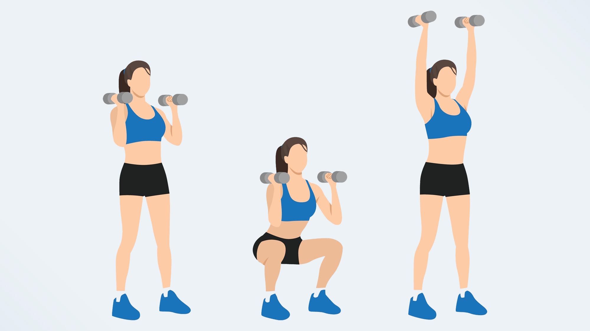 a squat to overhead press