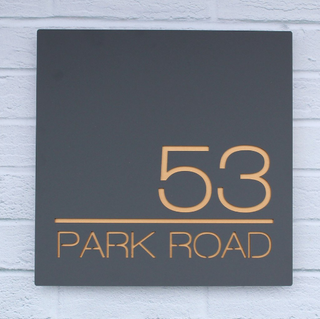 house number plaque