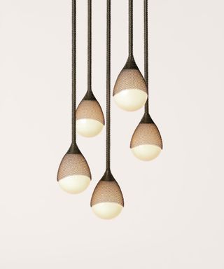 Armor 5-lamp cluster ceiling pendant light by Konekt