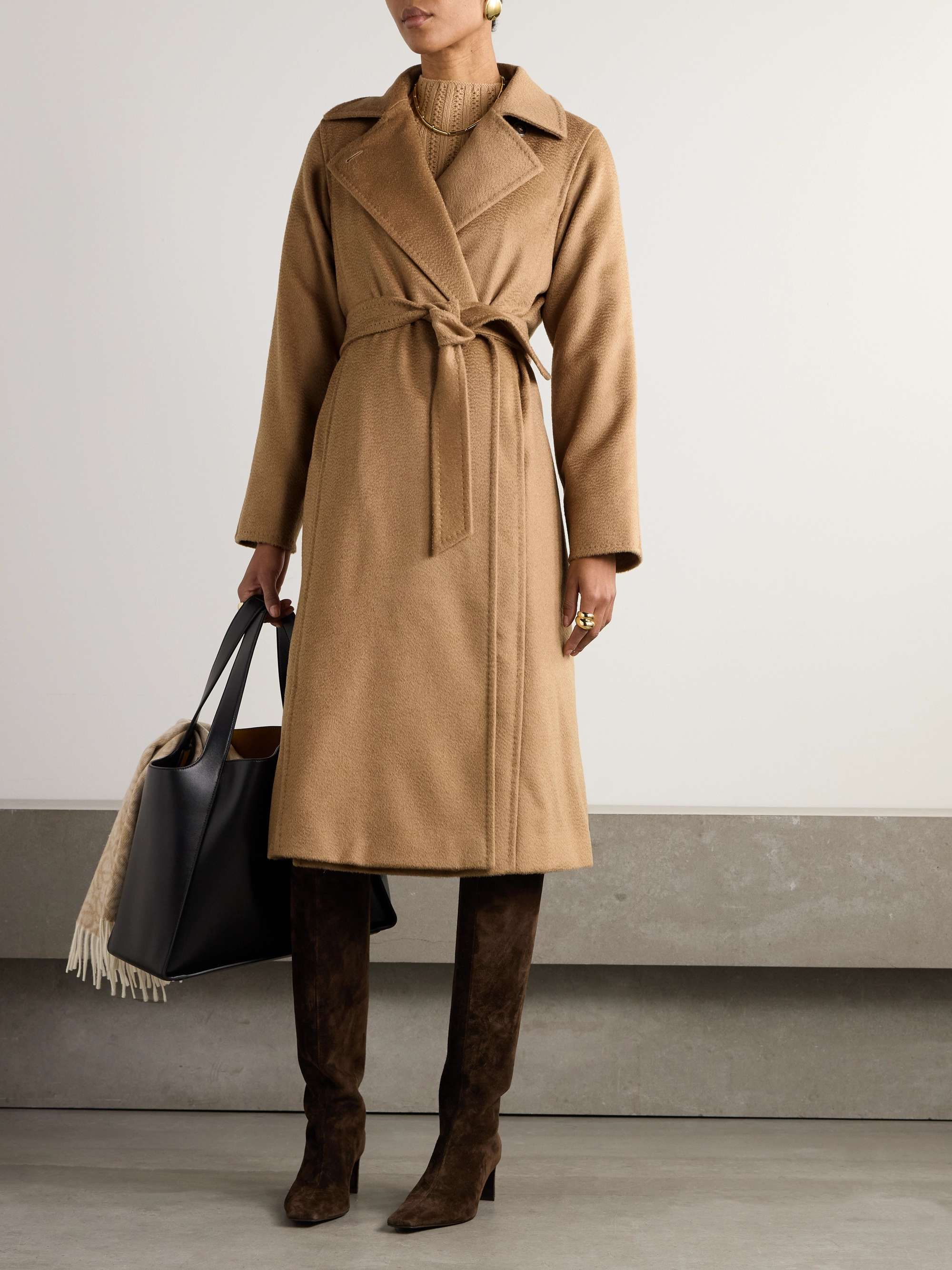 Manuela Icon Belted Camel Hair Coat