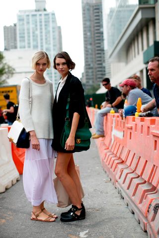 Models Off-Duty At New York Fashion Week SS14