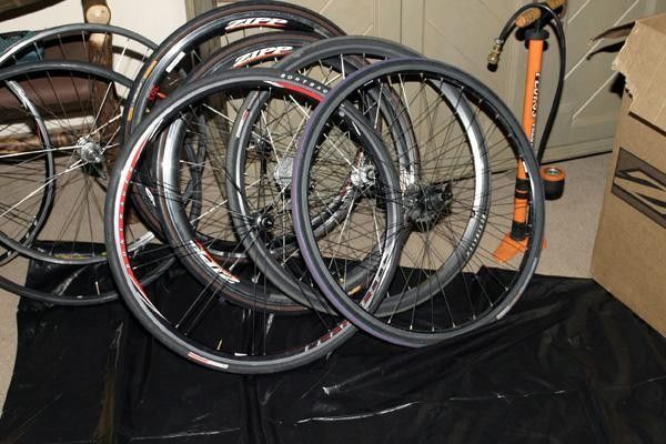 Some of the flats that happened on the ride. Time to fix them all