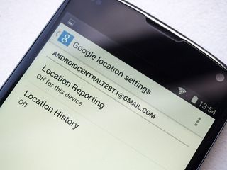 Nexus 4 - location settings with new account