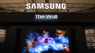 Samsung introduced the latest lineup of The Wall at ISE 2023. One is the The Wall (IWB), pictured - an innovative modular Micro LED display with the slimmest ever pixel pitch. The other is The Wall All-in-One(IAB) with innovative installation.