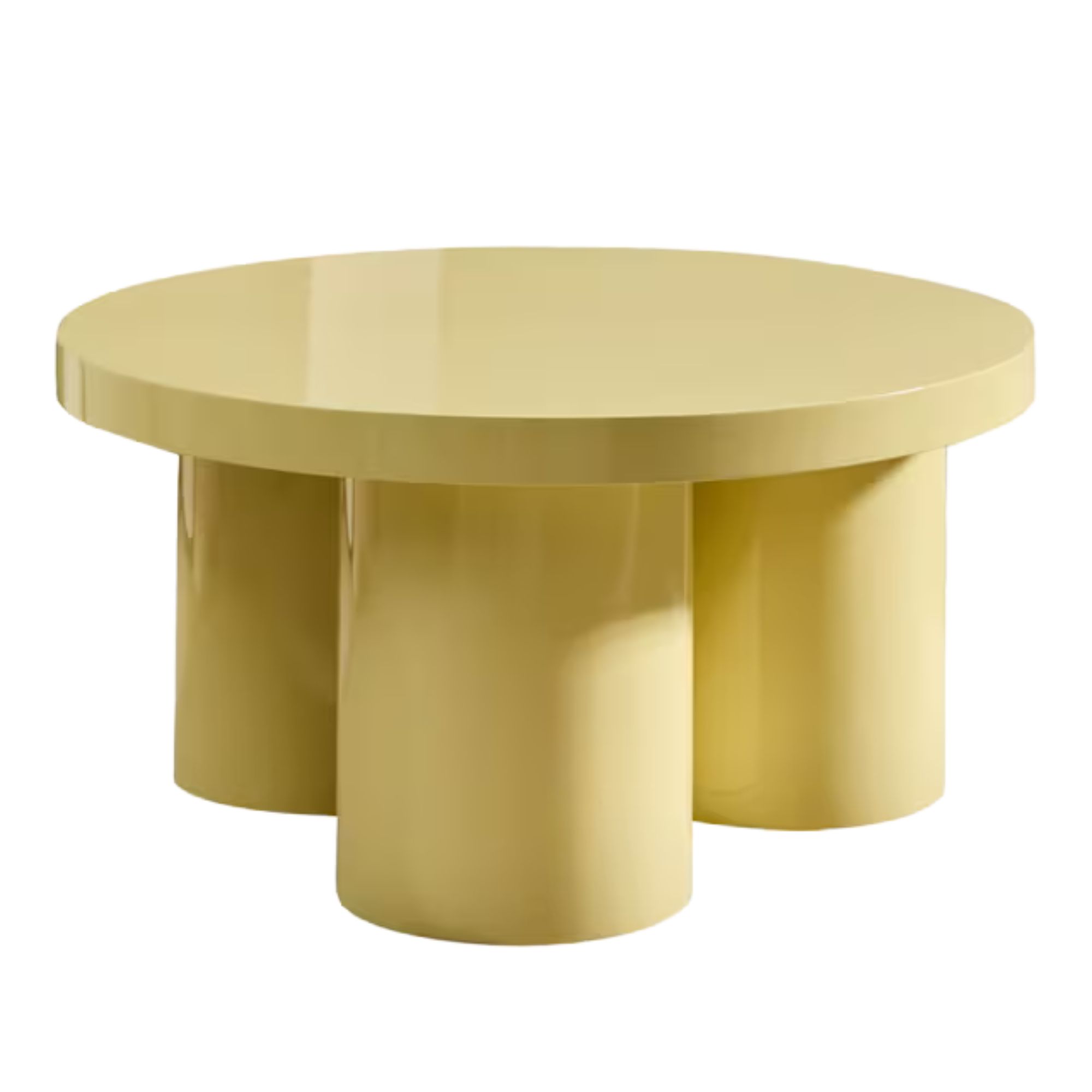 MADE, Made Lacey Round Coffee Table, Yellow