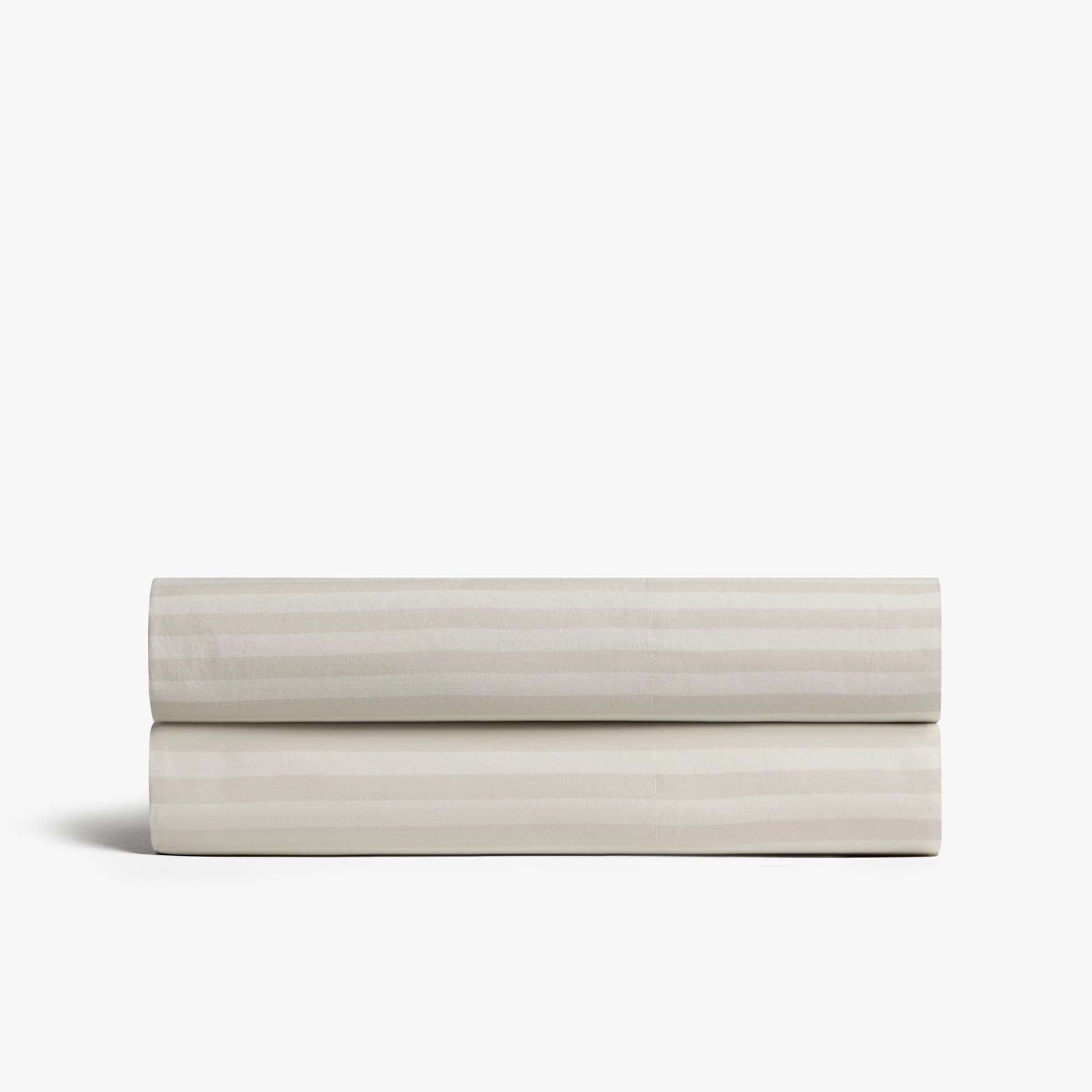 Percale Fitted Sheet (bone Stripe) - Full / Bone Stripe