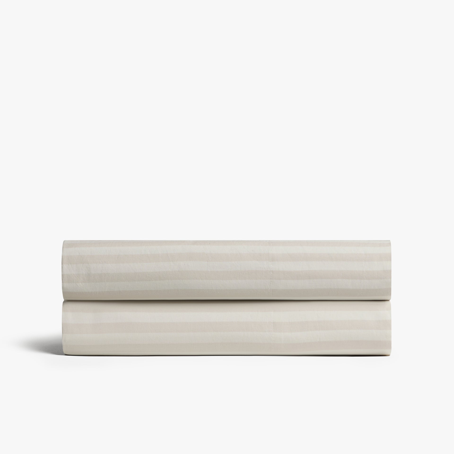 Percale Fitted Sheet (bone Stripe) - Full / Bone Stripe