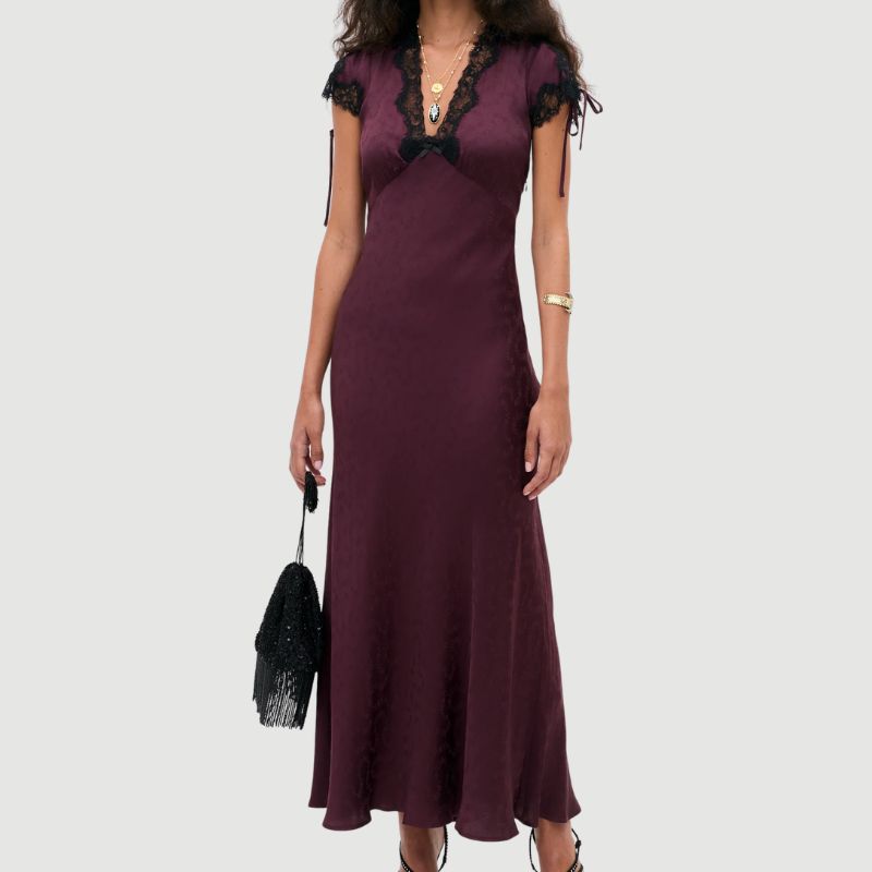 Image of burgundy dress