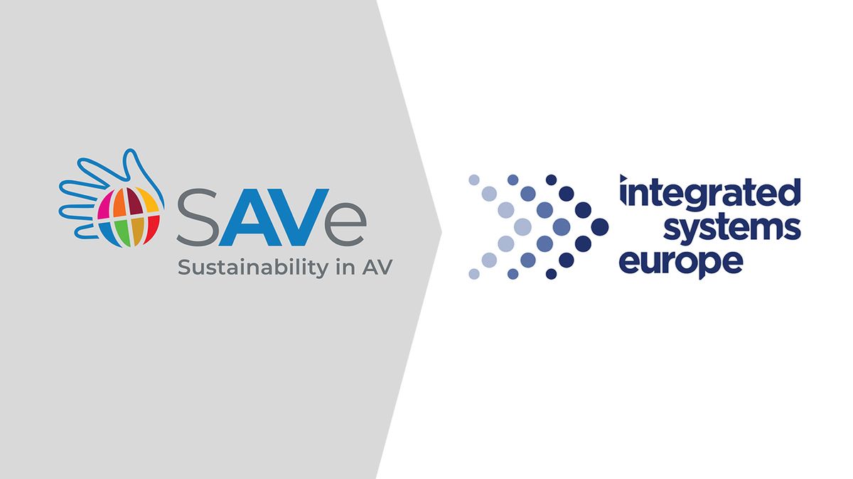 The SAVe logo next to the ISE 2023 logo, which will be making its first appearance at the event. 