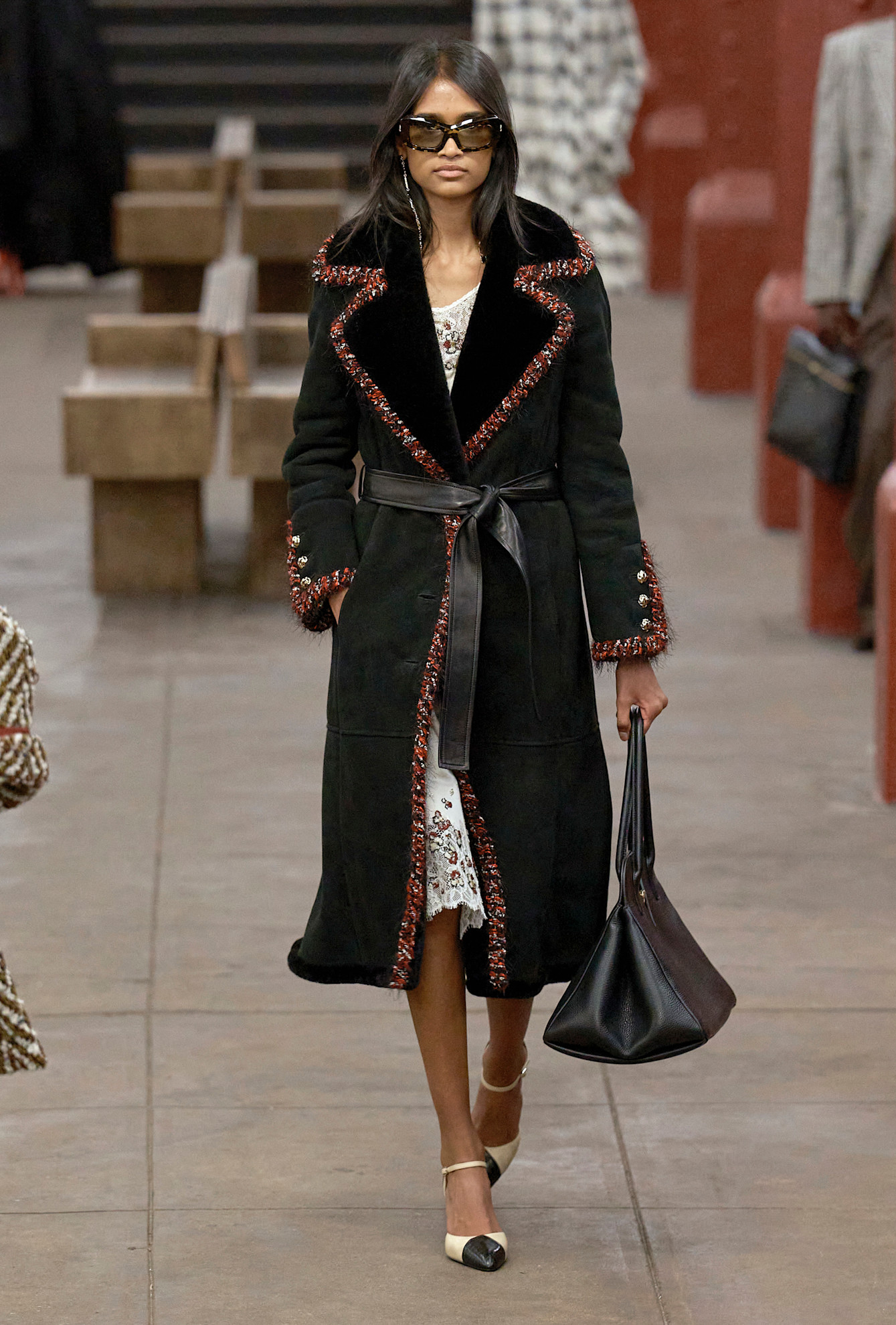 models walk the subway runway for the chanel metiers d'art 2026 show in new york city