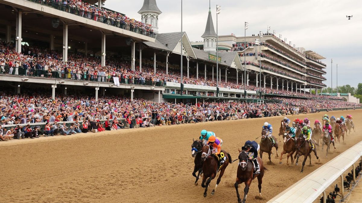 The field heads to the first turn during the 149th running of the Kentucky Derby ahead of 2024s 150th edition of the event