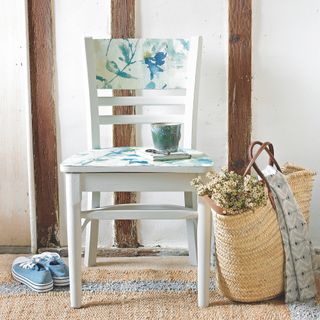 White upcycled chair