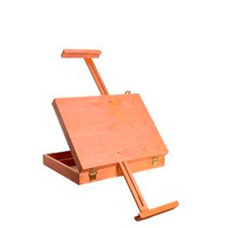 A product shot of a plein air tabletop easel, one of the best easels