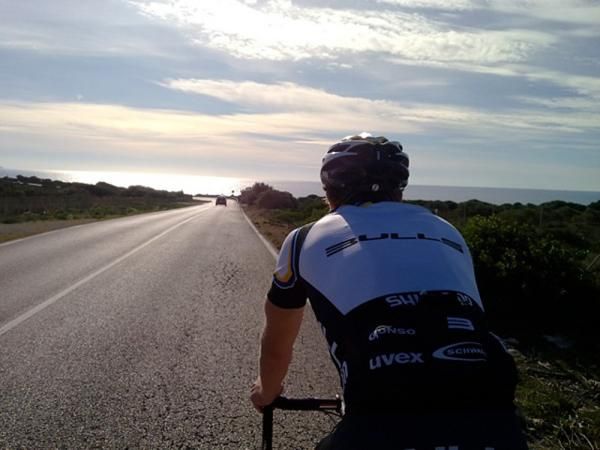 Karl Platt trains on Majorca after recovering from shoulder surgery.