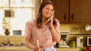 Mary Cooper answering the phone in Georgie & Mandy's First Marriage